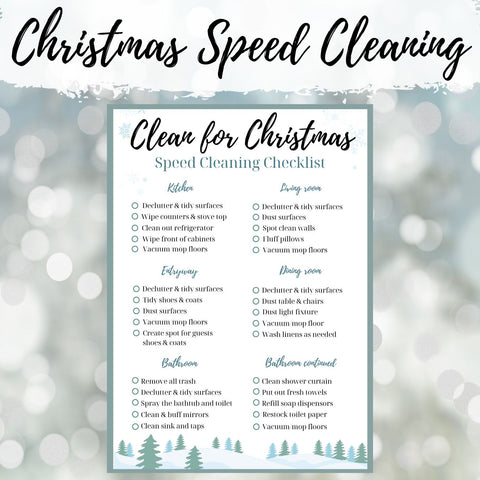 Christmas Speed Cleaning Checklist