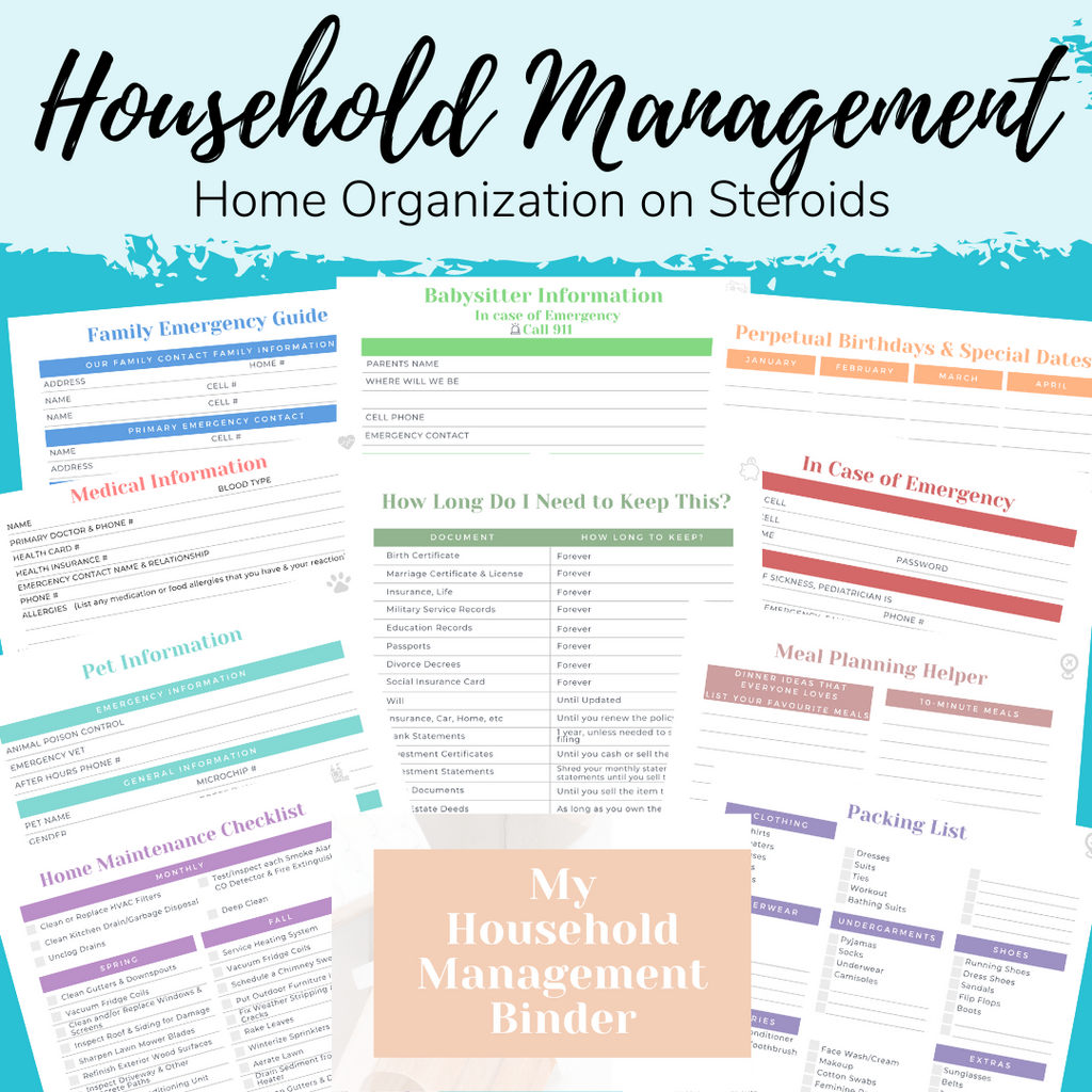 Household Management Binder