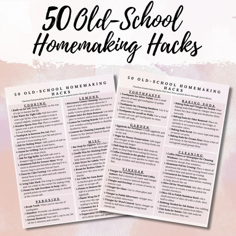 50 Old-School Homemaking Hacks