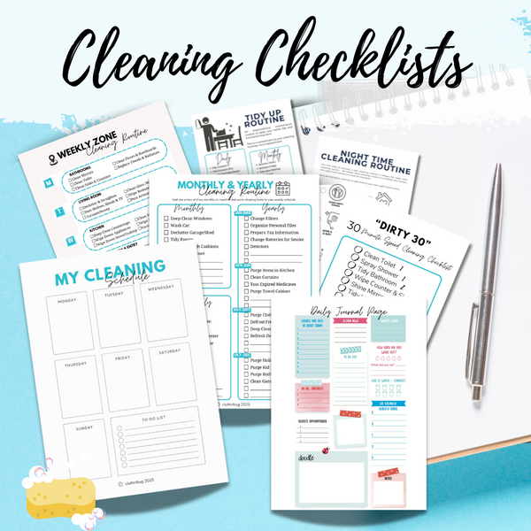 Cleaning Checklist Printable Pack – Clutterbug