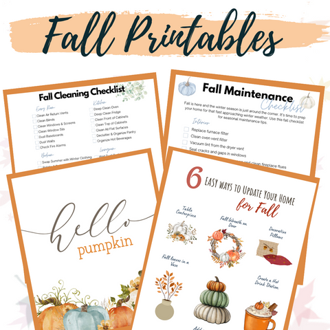 Fall Cleaning Printable Pack