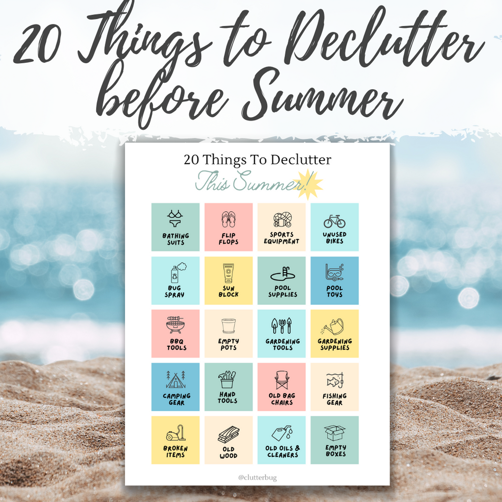 20 Things to Declutter before Summer Checklist