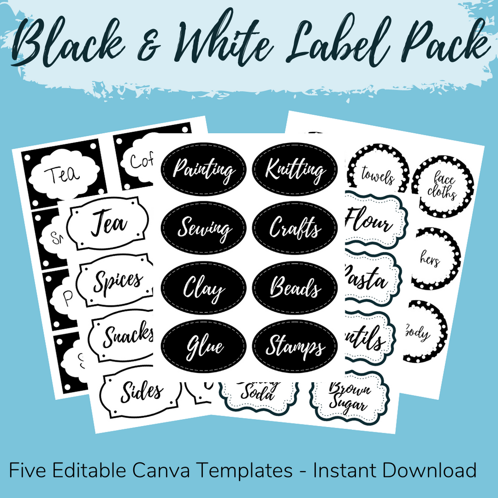 Black and White Label Pack