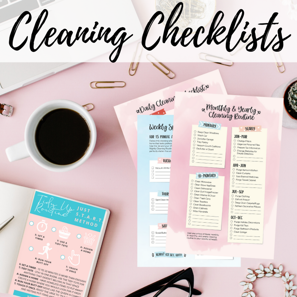 Cleaning Checklist Printable Pack Clutterbug