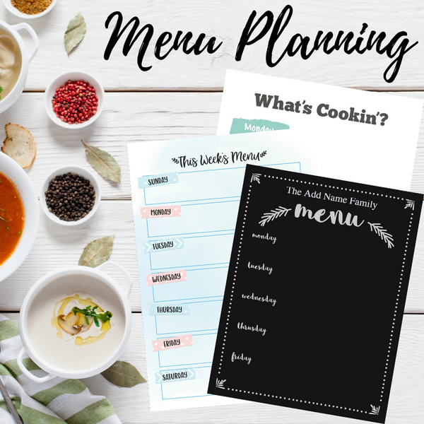 Menu Planning Printable Pack – Clutterbug
